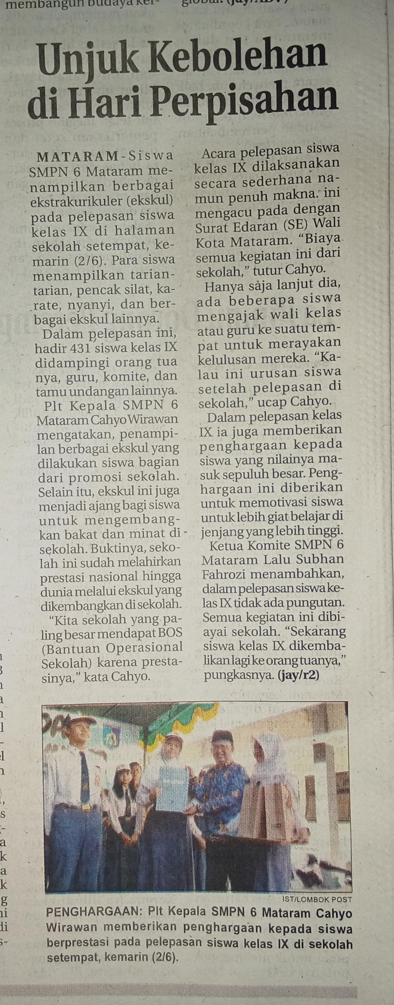 UNJUK KEBOLEHAN DIHARI PERPISAHAN